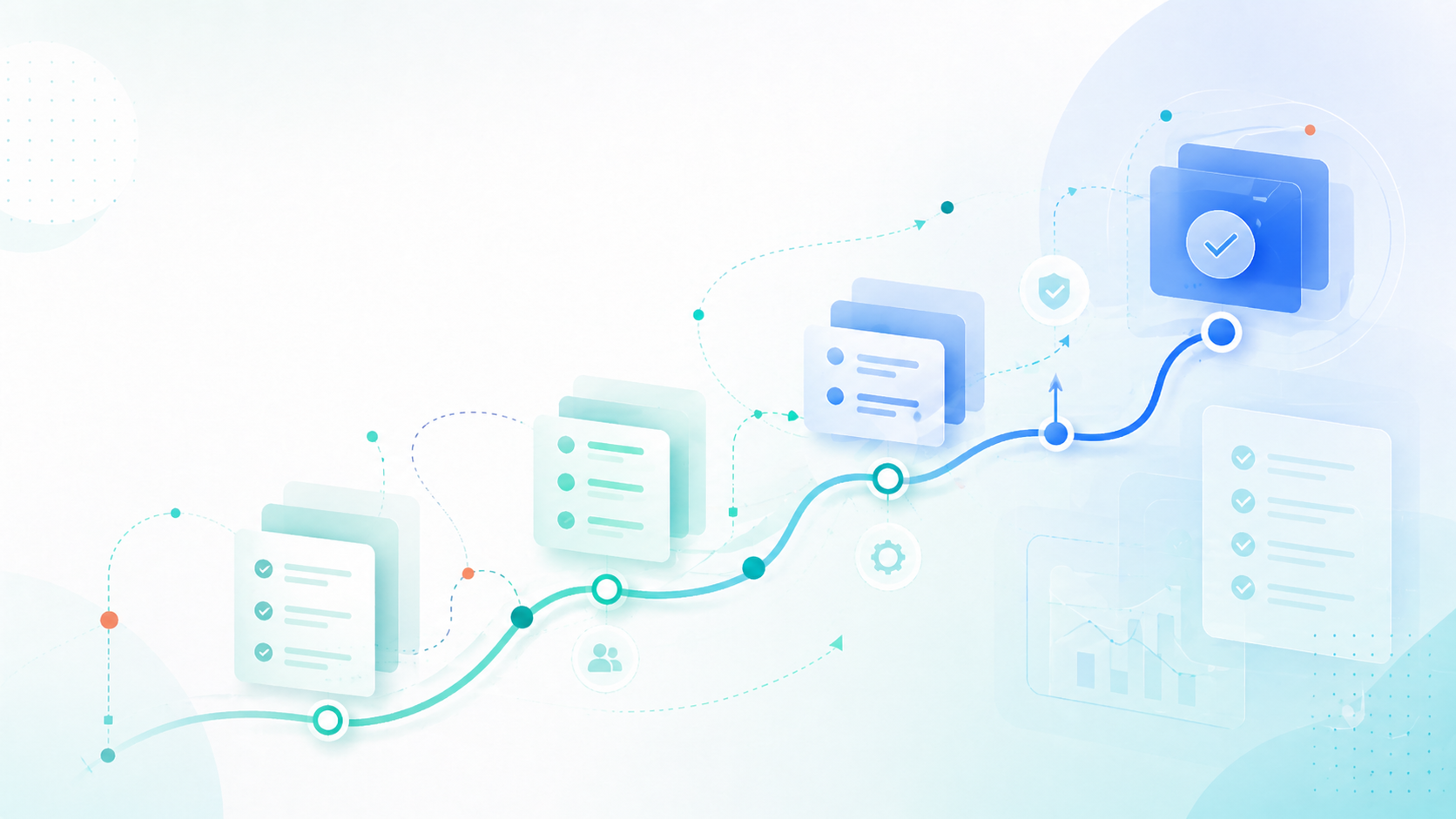 Abstract migration roadmap illustration